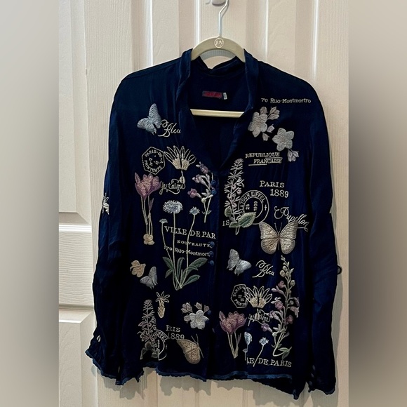 Johnny Was tunic button-down shirt - Picture 1 of 6